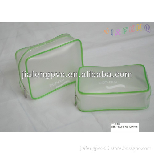 Hot Sealed EVA Pouch with Colored Piping and Zipper